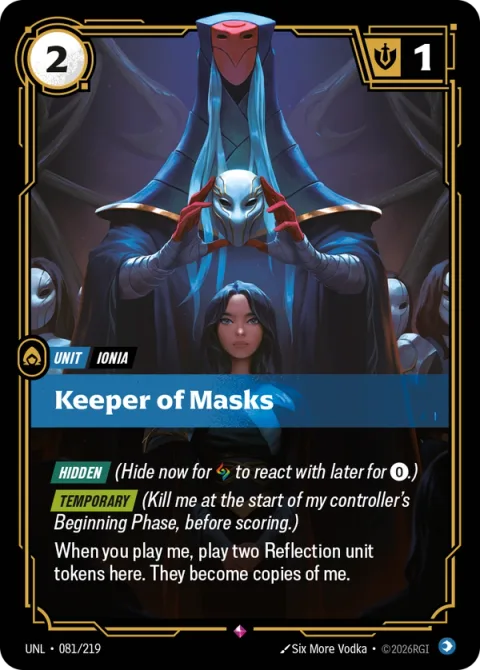 Keeper of Masks UNL-081 영어판 카드 이미지