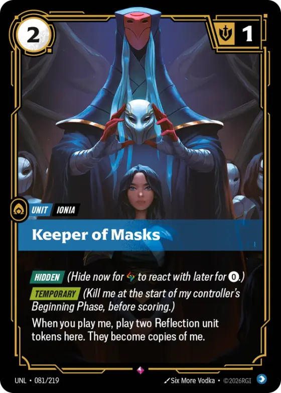 Keeper of Masks UNL-081 Standard printing