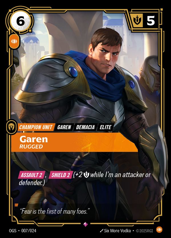 Garen, Rugged — Riftbound card