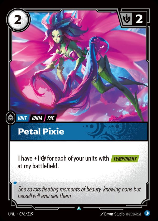 Petal Pixie — Riftbound card