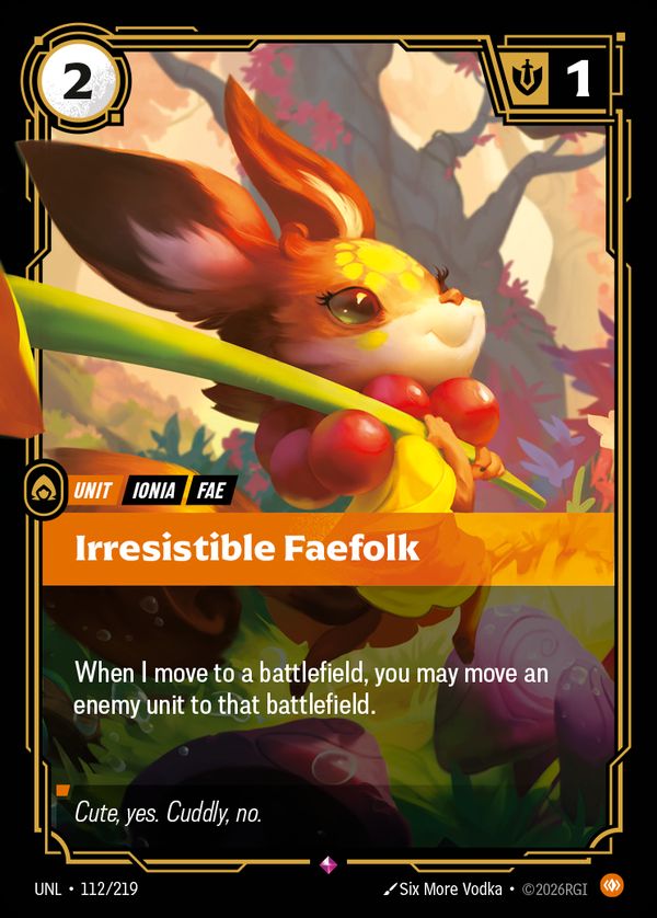 Irresistible Faefolk — Riftbound card