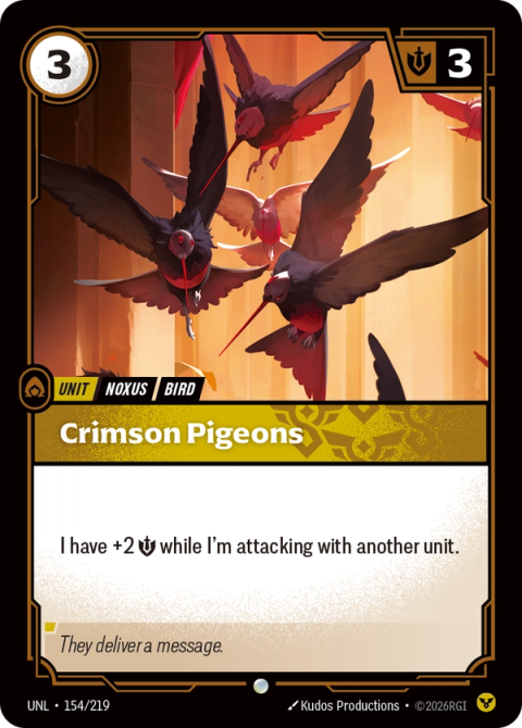 Crimson Pigeons — Unleashed #154, art by Kudos Productions