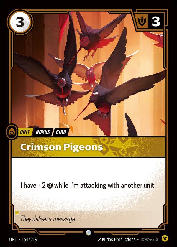 Crimson Pigeons — Riftbound card