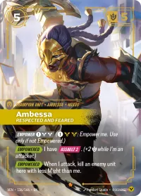 Ambessa, Respected and Feared