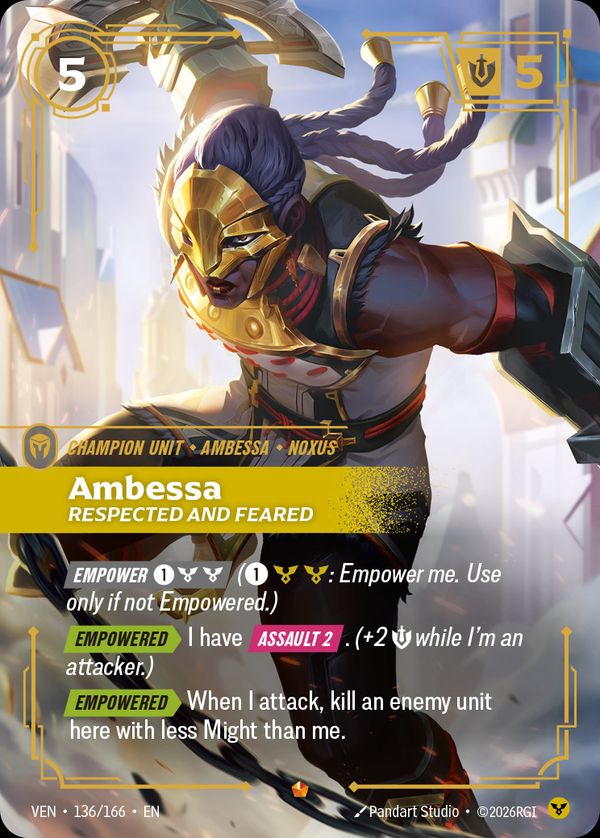Ambessa, Respected and Feared — Riftbound card