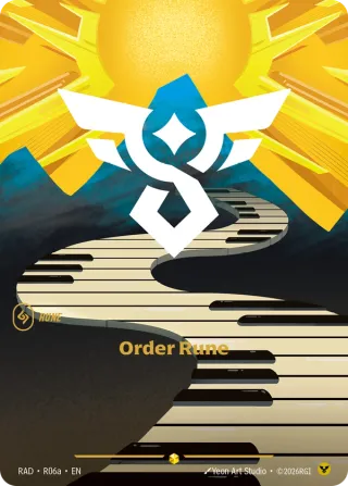 Order Rune — Riftbound Showcase card RAD R06A