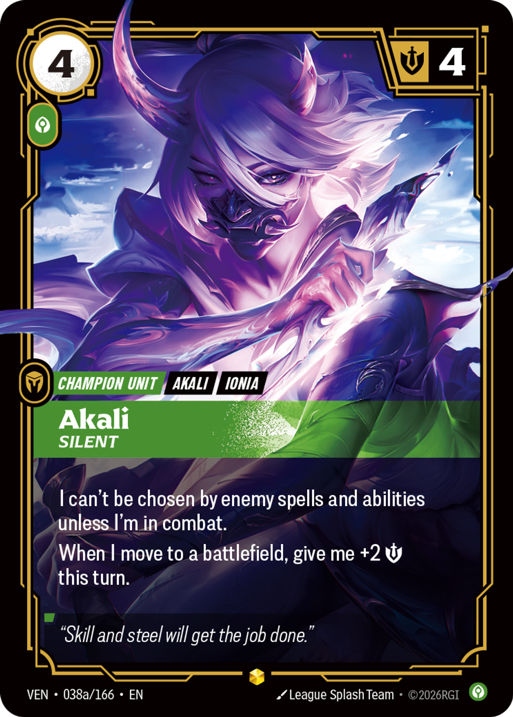 Akali, Silent (Alternate Art)
