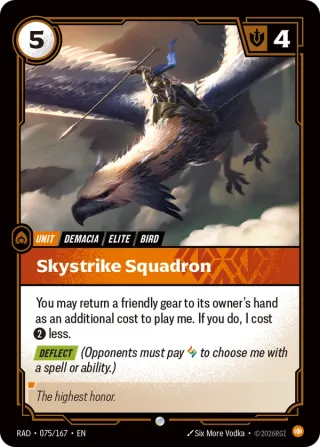 Skystrike Squadron — Riftbound card RAD 075