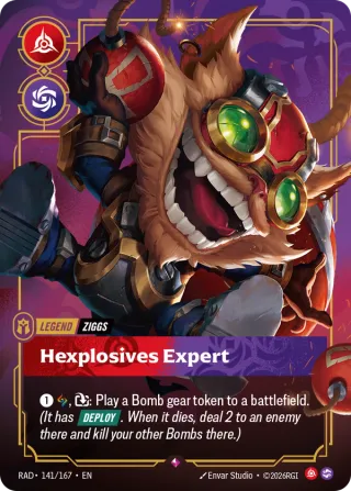 Ziggs, Hexplosives Expert — Riftbound card RAD 141