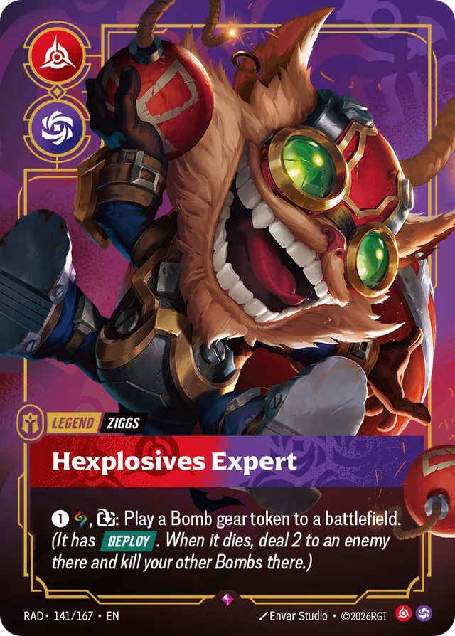 Ziggs, Hexplosives Expert Riftbound card (RAD-141/167)