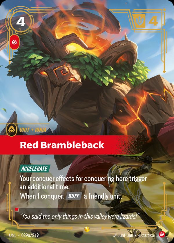 Red Brambleback (Alternate Art) — Riftbound card