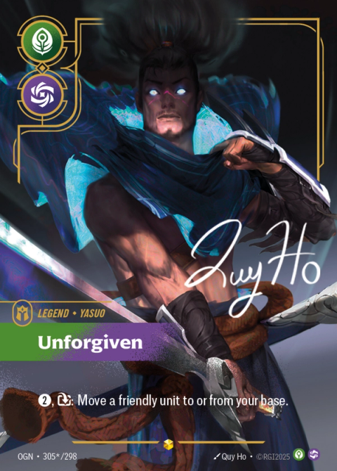 Yasuo - Unforgiven (Signature) — Origins #305s, art by Quy Ho