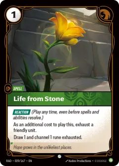 Life from Stone