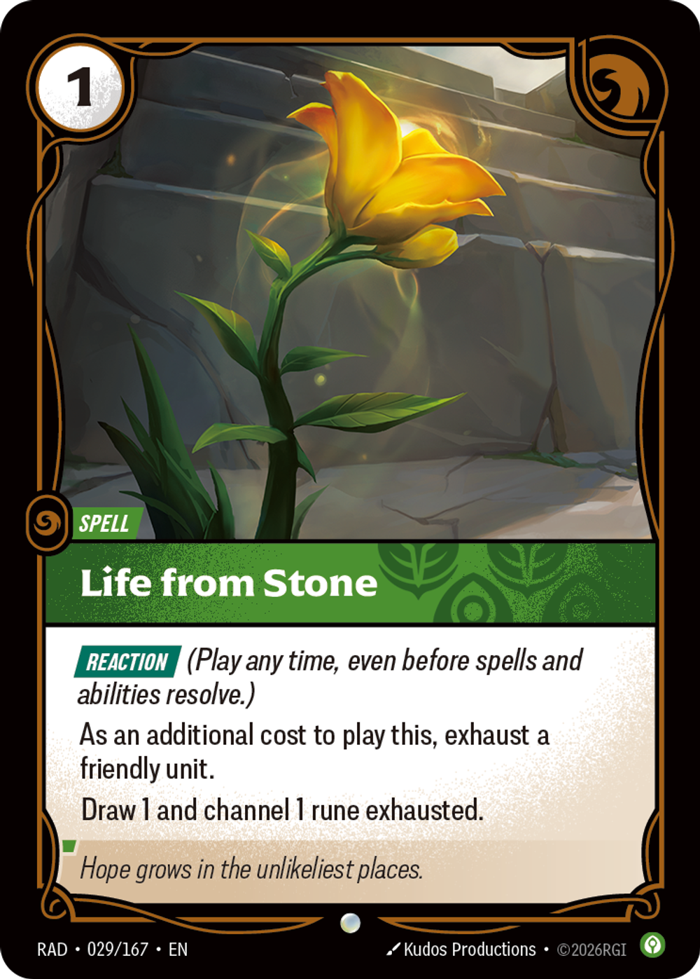 Life from Stone
