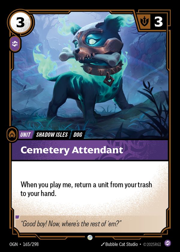 Cemetery Attendant — Riftbound card