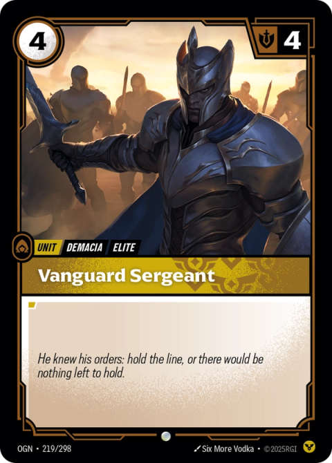 Vanguard Sergeant — Origins #219, art by Six More Vodka