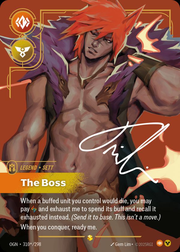 Sett, The Boss (Signature) — Riftbound card