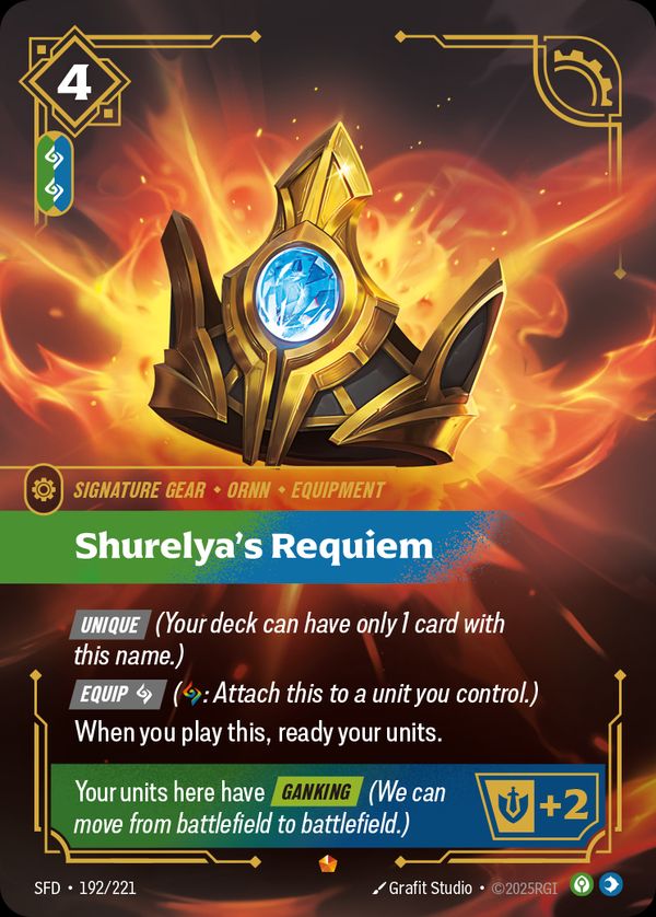 Shurelya's Requiem — Riftbound card
