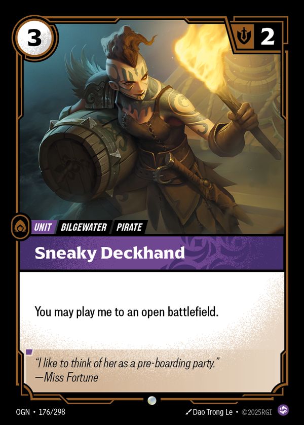 Sneaky Deckhand — Riftbound card