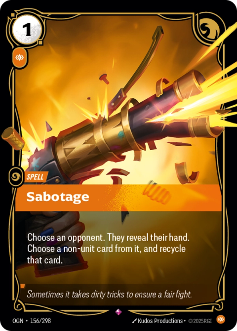 Sabotage — Origins #156, art by Kudos Productions