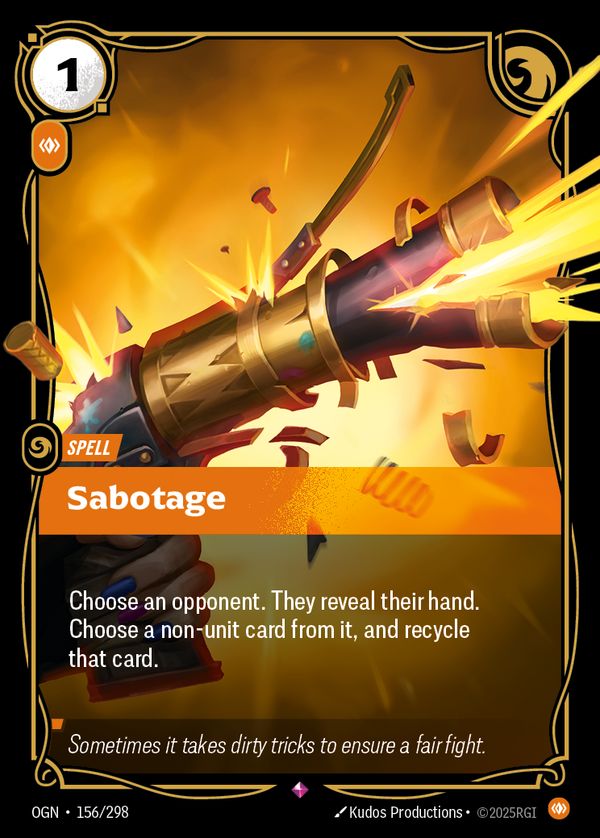 Sabotage — Riftbound card