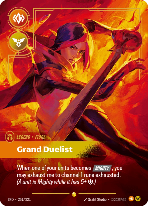 Fiora - Grand Duelist (Overnumbered) — Spiritforged #251, art by Grafit Studio