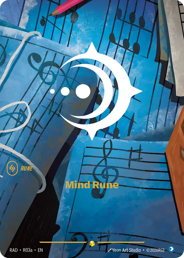Riftbound Rune: Mind Rune. [NO TEXT]
