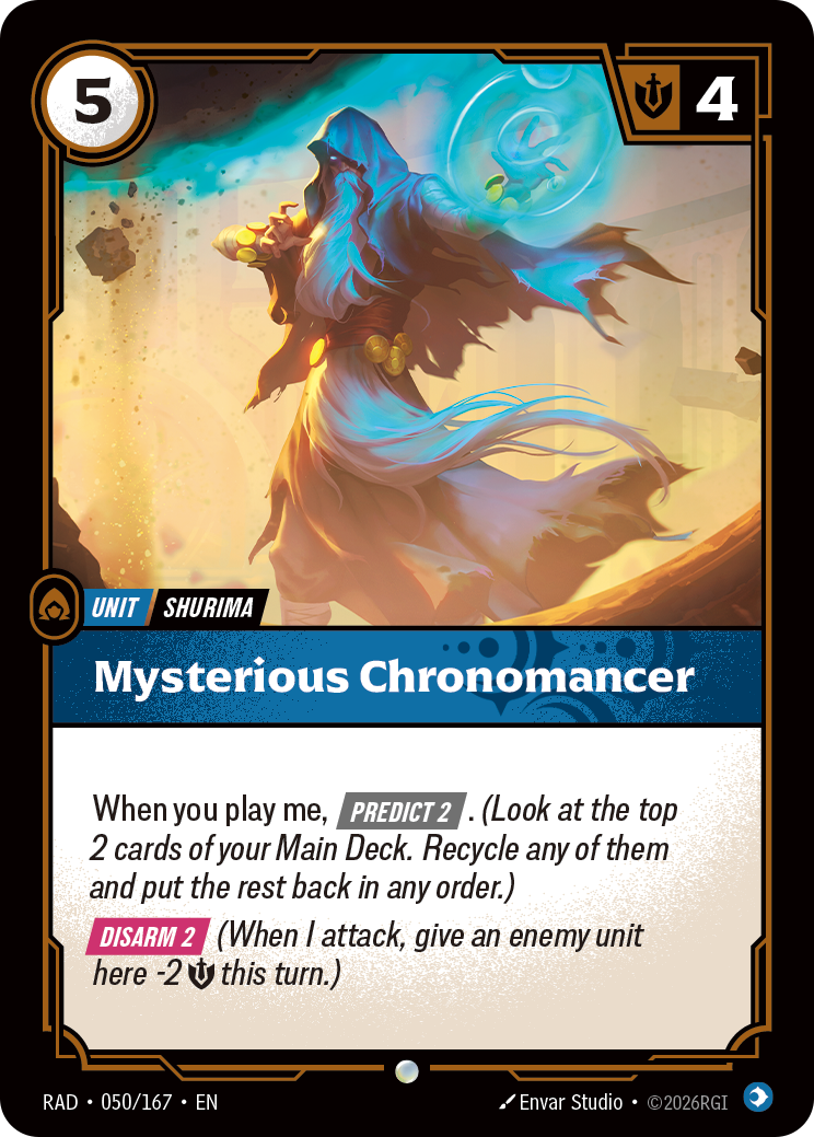 Mysterious Chronomancer — Riftbound card RAD 050