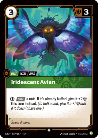 Iridescent Avian — Riftbound card RAD 027