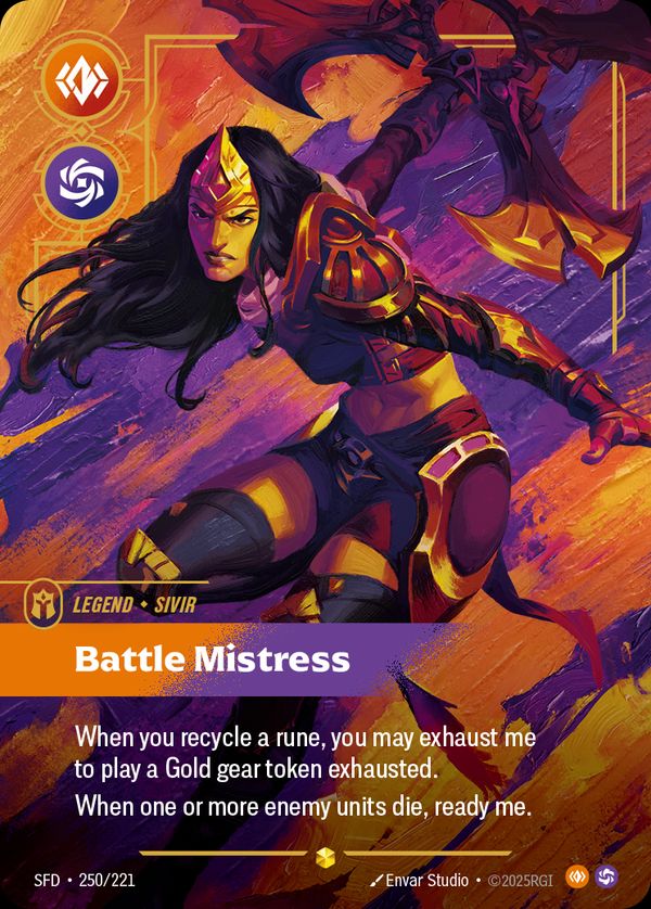 Sivir, Battle Mistress (Overnumbered) — Riftbound card