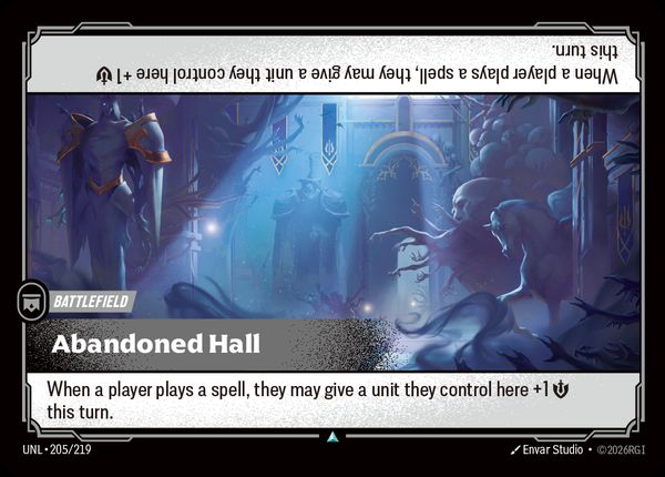 Abandoned Hall — Riftbound card