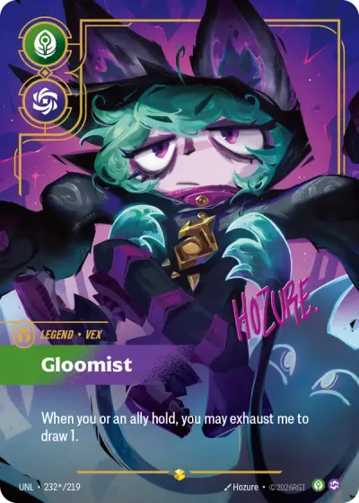 Vex, Gloomist, signature printing