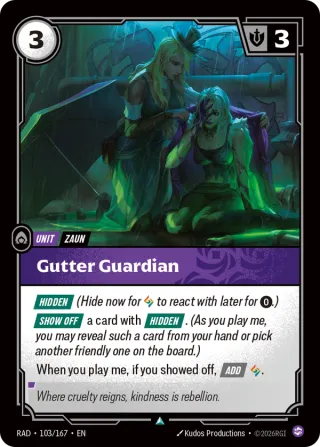 Gutter Guardian — Riftbound card RAD 103