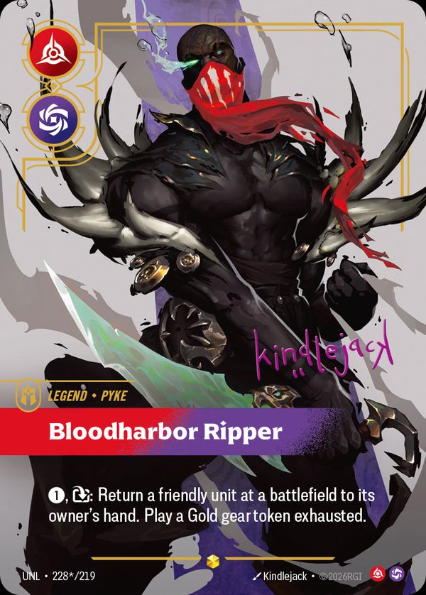 Pyke, Bloodharbor Ripper (Signature) — Riftbound card