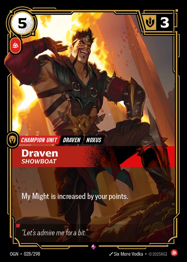 Draven, Showboat — Riftbound card