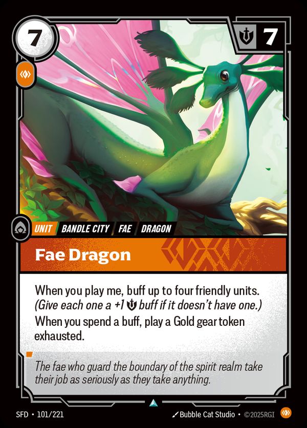 Fae Dragon — Riftbound card