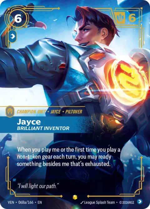 Jayce, Brilliant Inventor (제이스) VEN-068a 영어판 카드 이미지