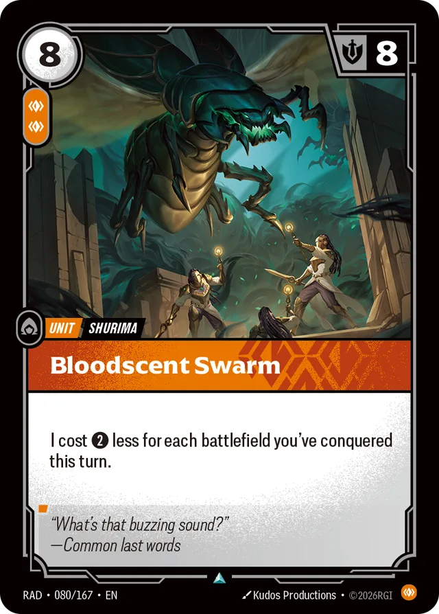 Bloodscent Swarm Riftbound card (RAD-080/167)