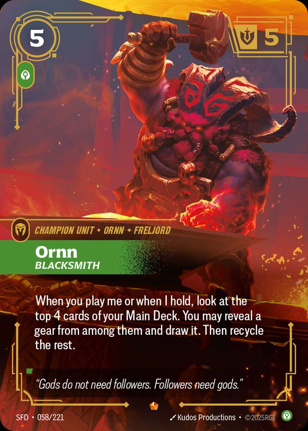 Ornn, Blacksmith — Riftbound card