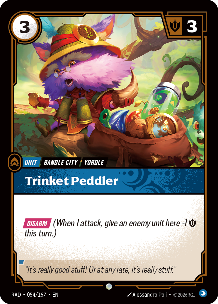 Trinket Peddler — Riftbound card RAD 054