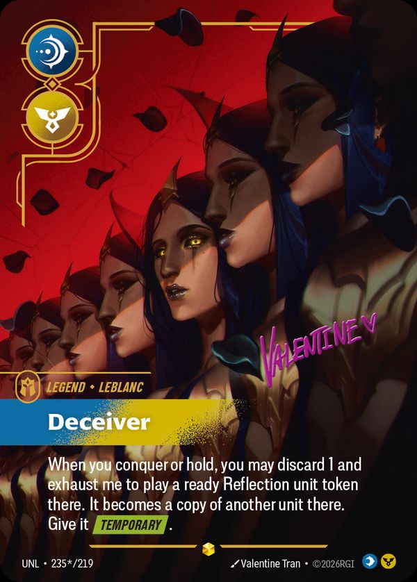 LeBlanc, Deceiver (Signature) — Riftbound card