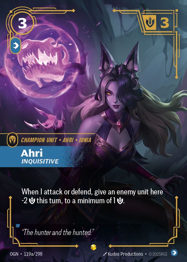 Ahri, Inquisitive (Alternate Art) — Riftbound card