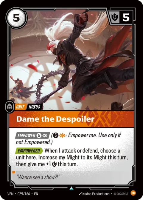 Dame the Despoiler VEN-079 영어판 카드 이미지