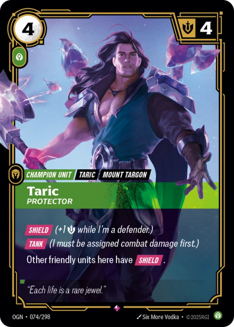 Taric - Protector — Origins #074, art by Six More Vodka