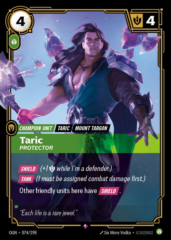 Taric, Protector — Riftbound card