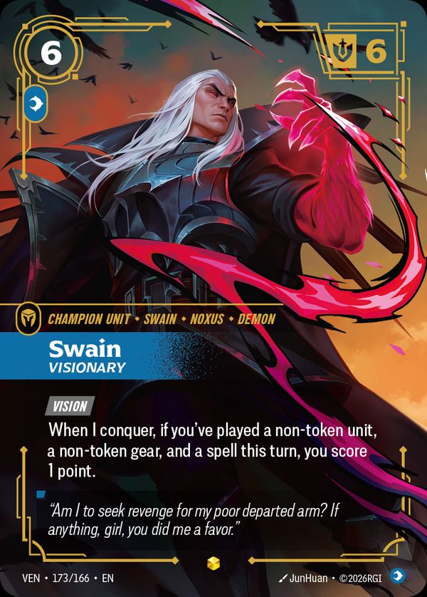 Swain, Visionary (Overnumbered) — Riftbound card