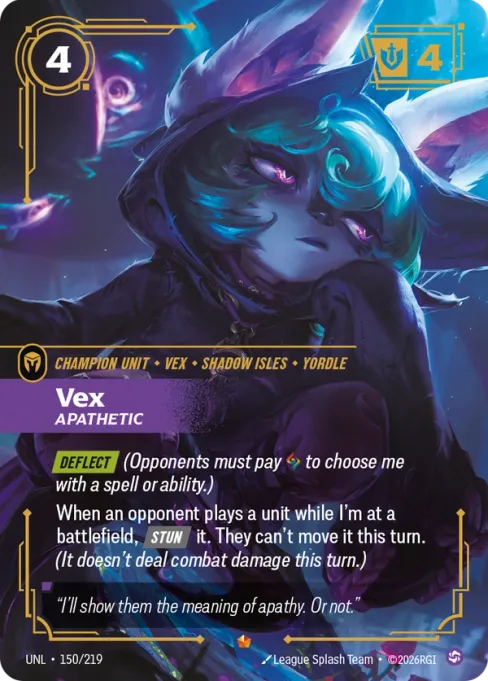Vex, Apathetic, UNL-150/219
