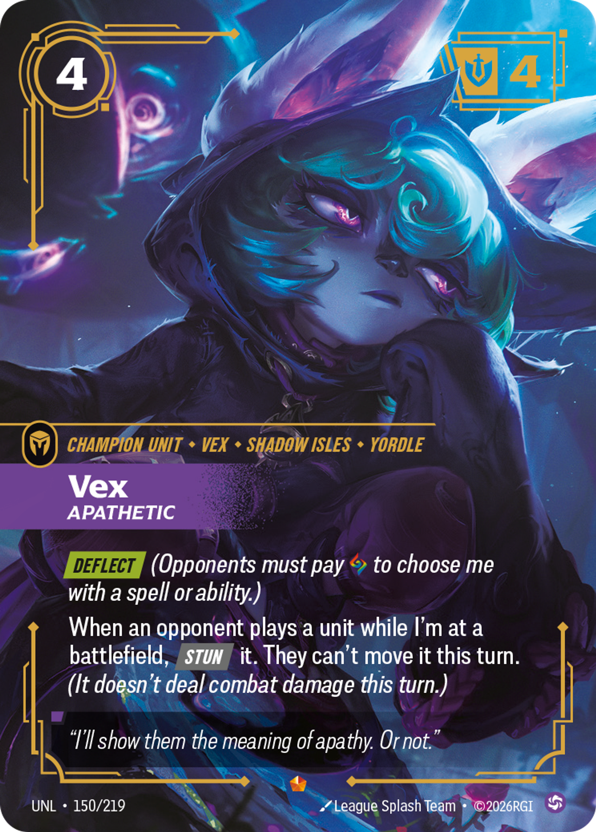 Vex, Apathetic