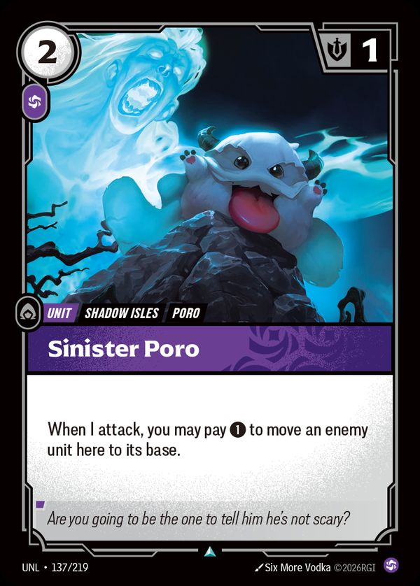 Sinister Poro — Riftbound card