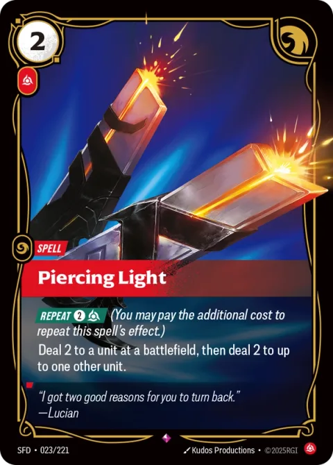 Piercing Light SFD-023 영어판 카드 이미지